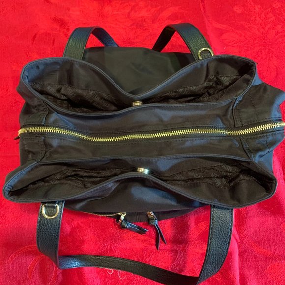 Steven by Steve Madden Large Black Nylon Tote Bag/Purse - Picture 6 of 16